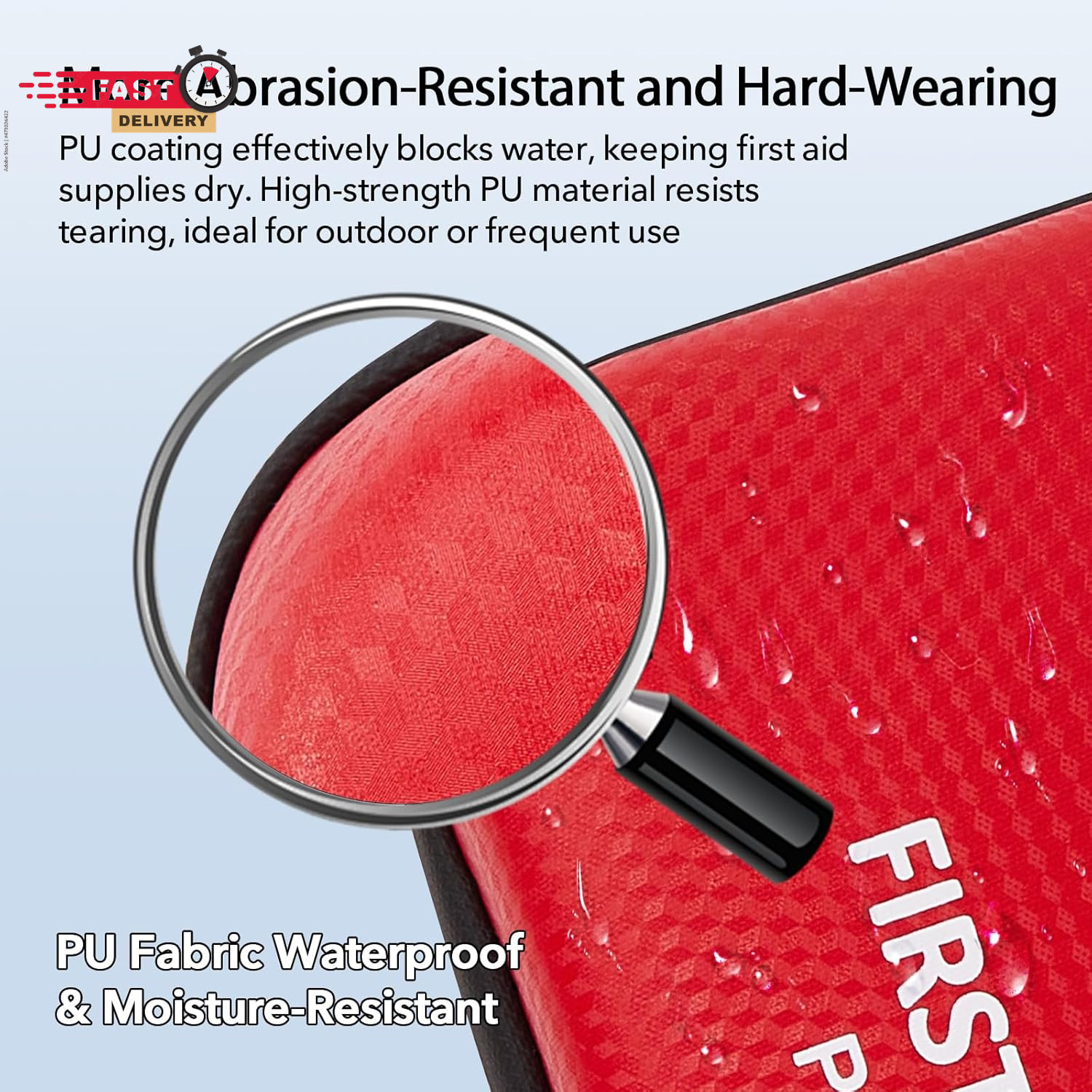 First Aid Kit for Car Home Travel Camping, 350Pcs Compact Waterproof Hard Case,