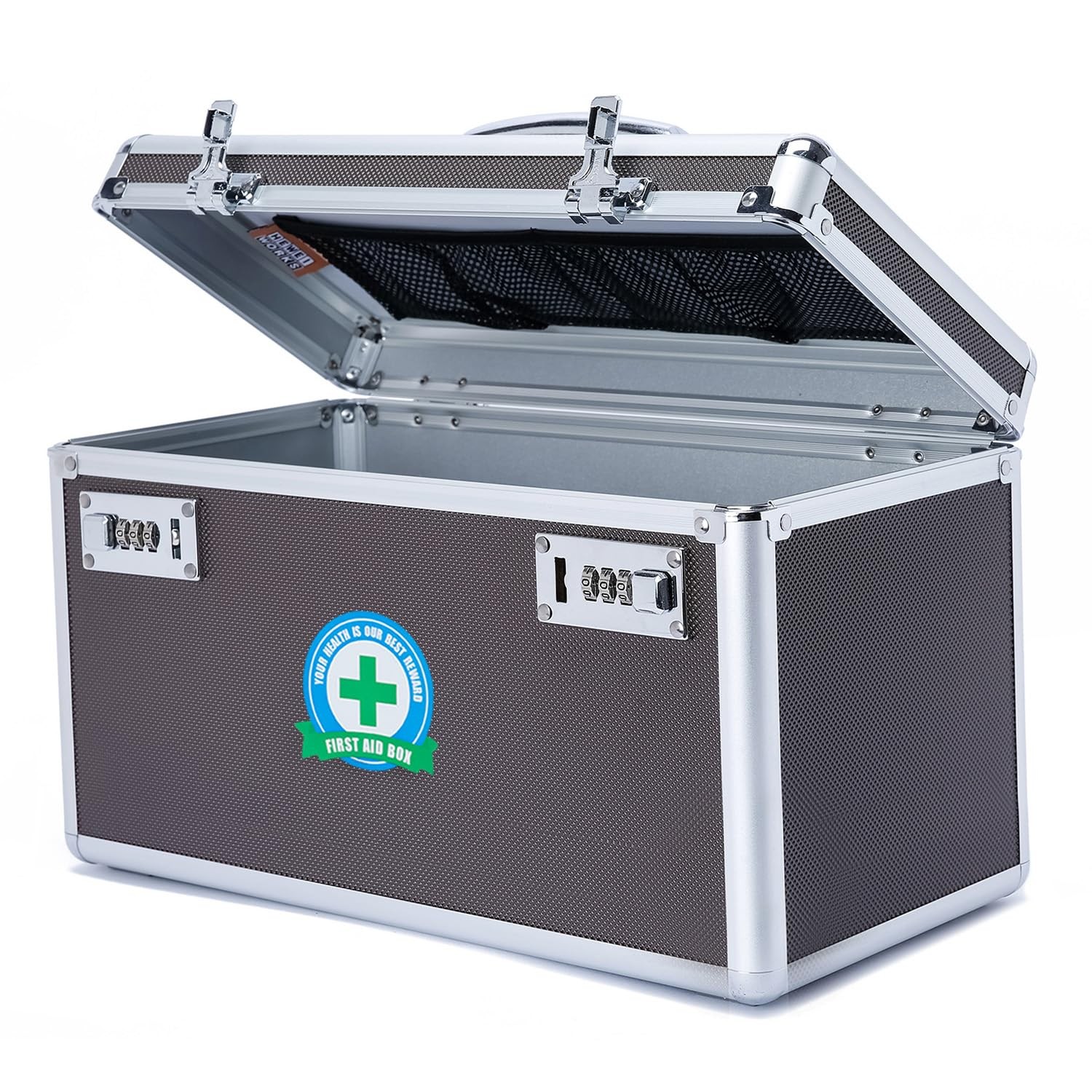 HEWEI WORKS Lockable Medication Box with Portable Storage Case, 15"x 8.7"x …