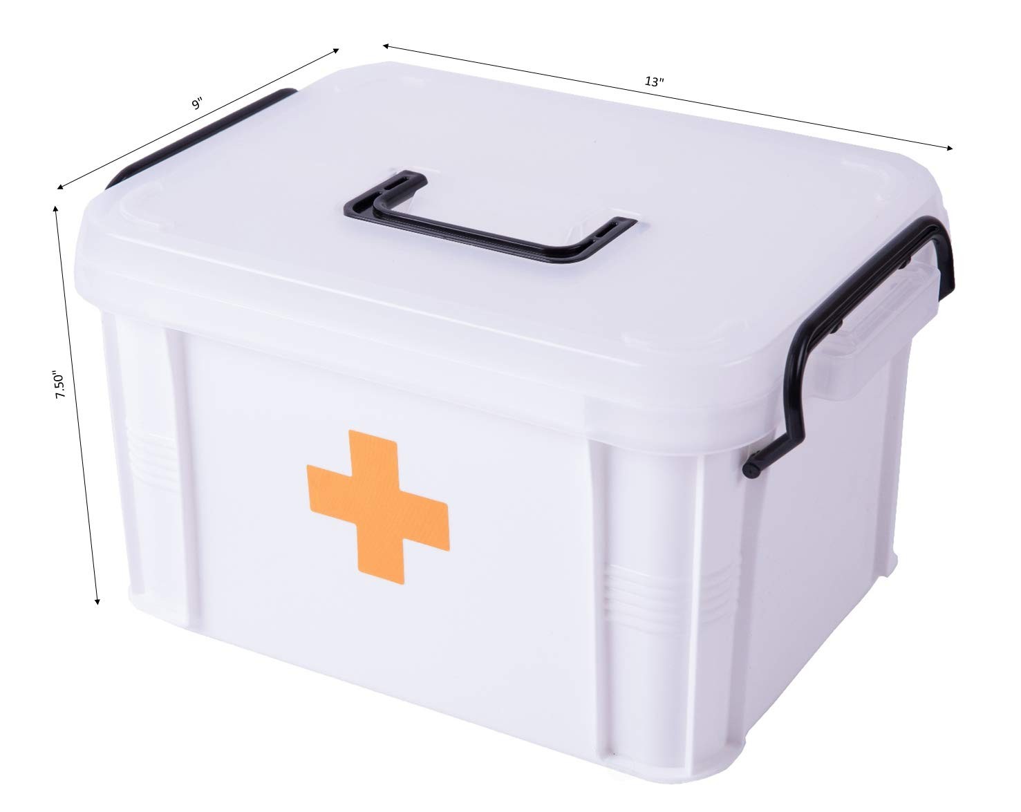White Large Empty Medical Box for Home Emergency Supplies, Travel, Car, and D…