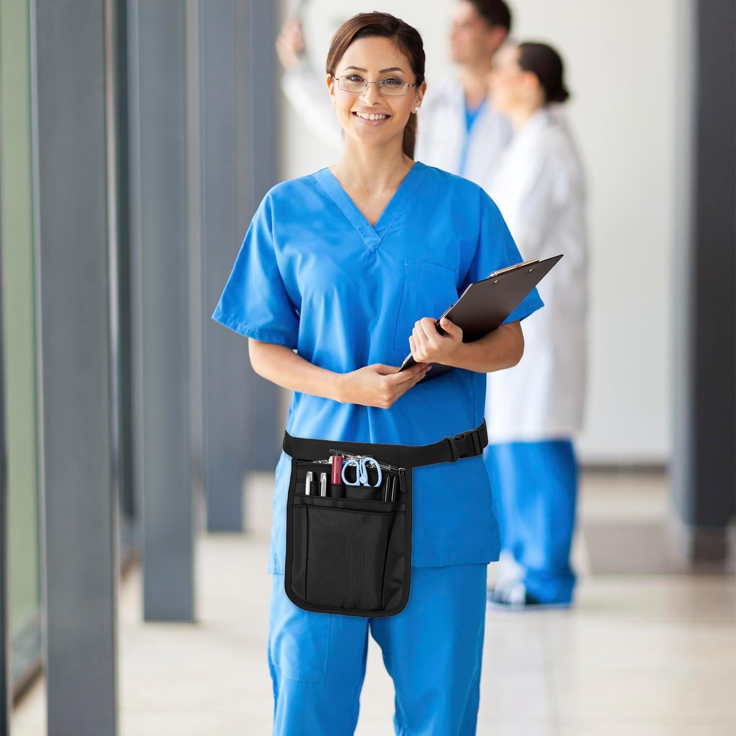 Medical Organizer Belt, Nurse Storage Bag Waist Bag Pouch for Medical Scissors C