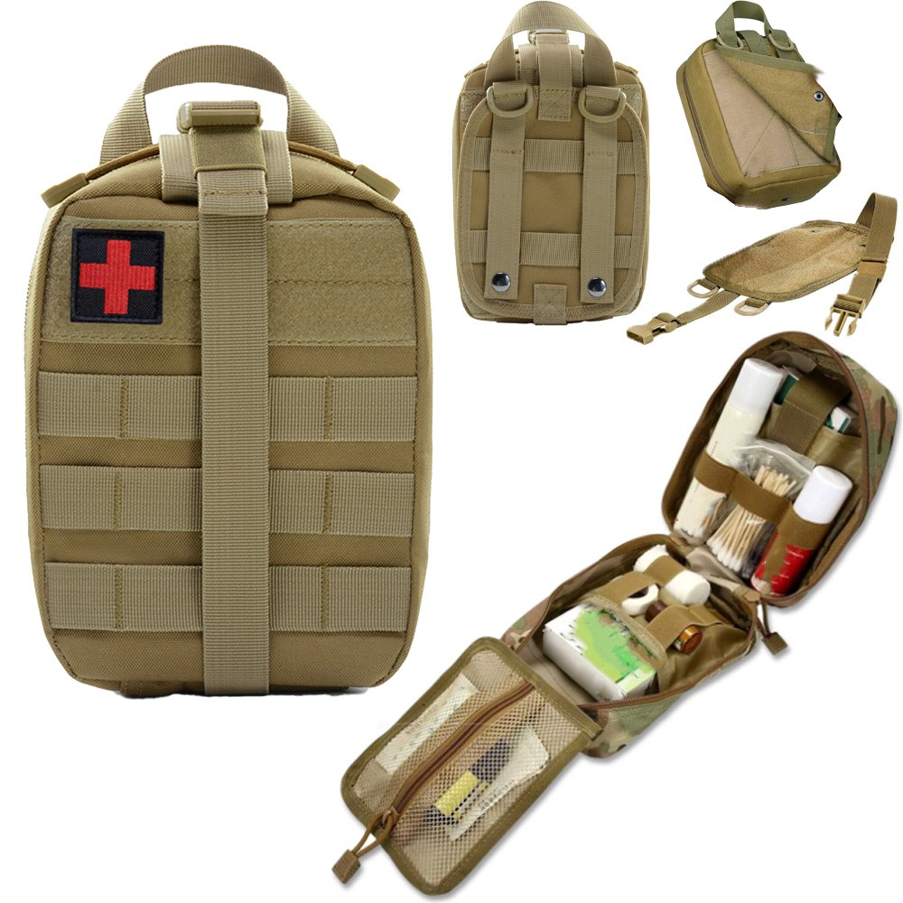 Tactical MOLLE Rip Away EMT Medical First Aid IFAK Pouch Utility Bag (Bag Only)