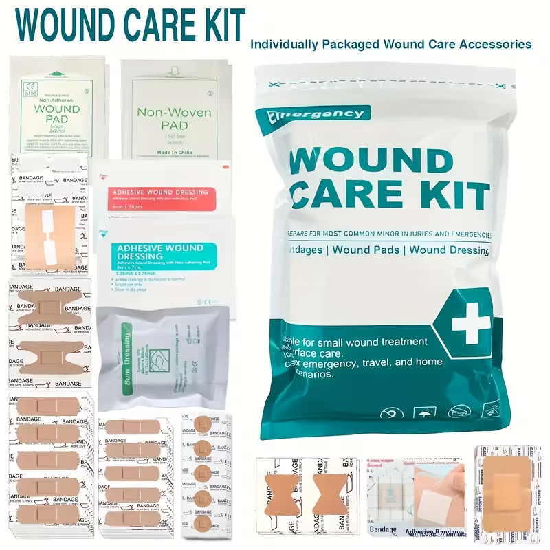 378pcs Survival First Aid Kit Responder Car Emergency Medical Trauma Bag Home US