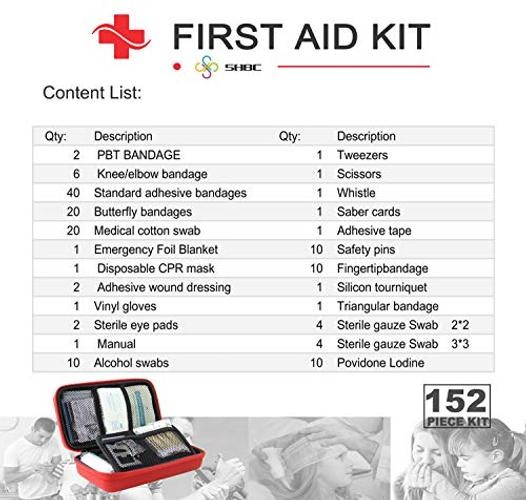 SHBC Compact First Aid Kit (139 Piece) Adventure Medical Kits Waterproof-