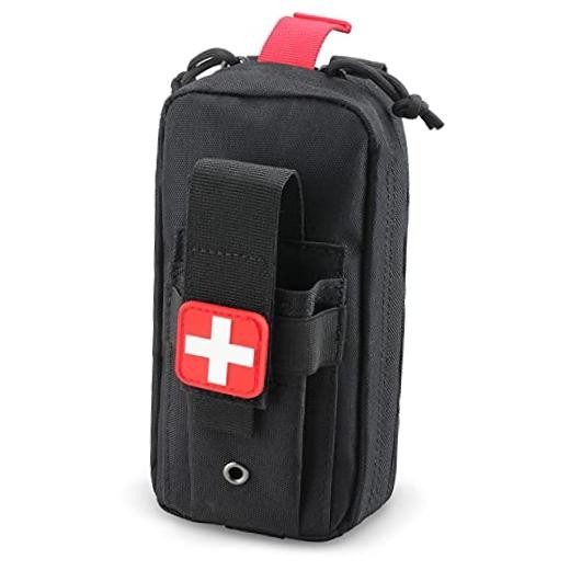 Tactical MOLLE Medical Pouch, Rip-Away EMT First Aid Pouch IFAK Black New