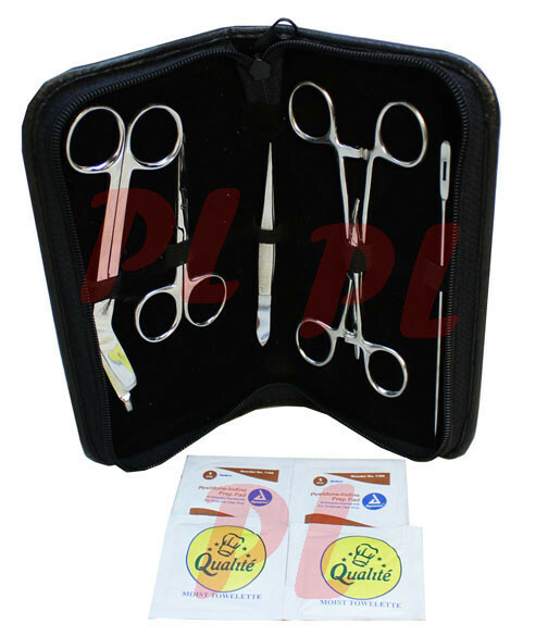 Set 11 PC Wound Aid Kit Medic Surgical Minor Surgery Instrument Scissor Forceps