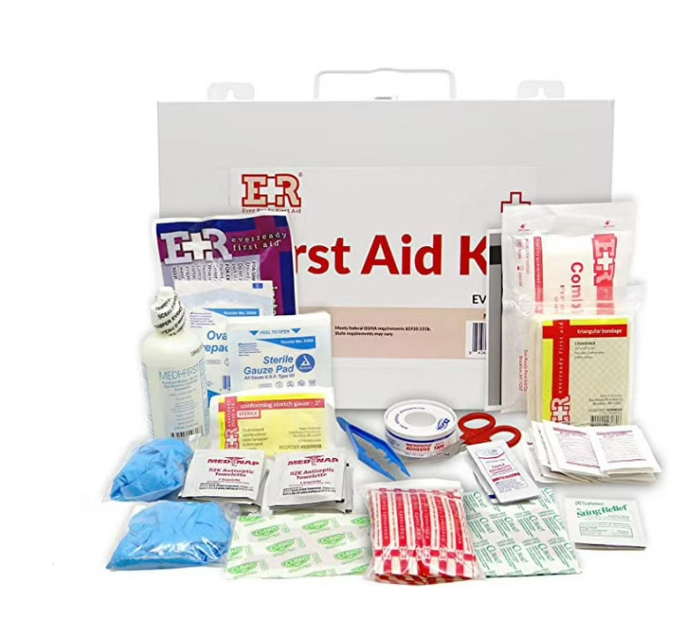 Ever Ready 107Pc First Aid Kit OSHA Compliant 25 Person Plastic Case