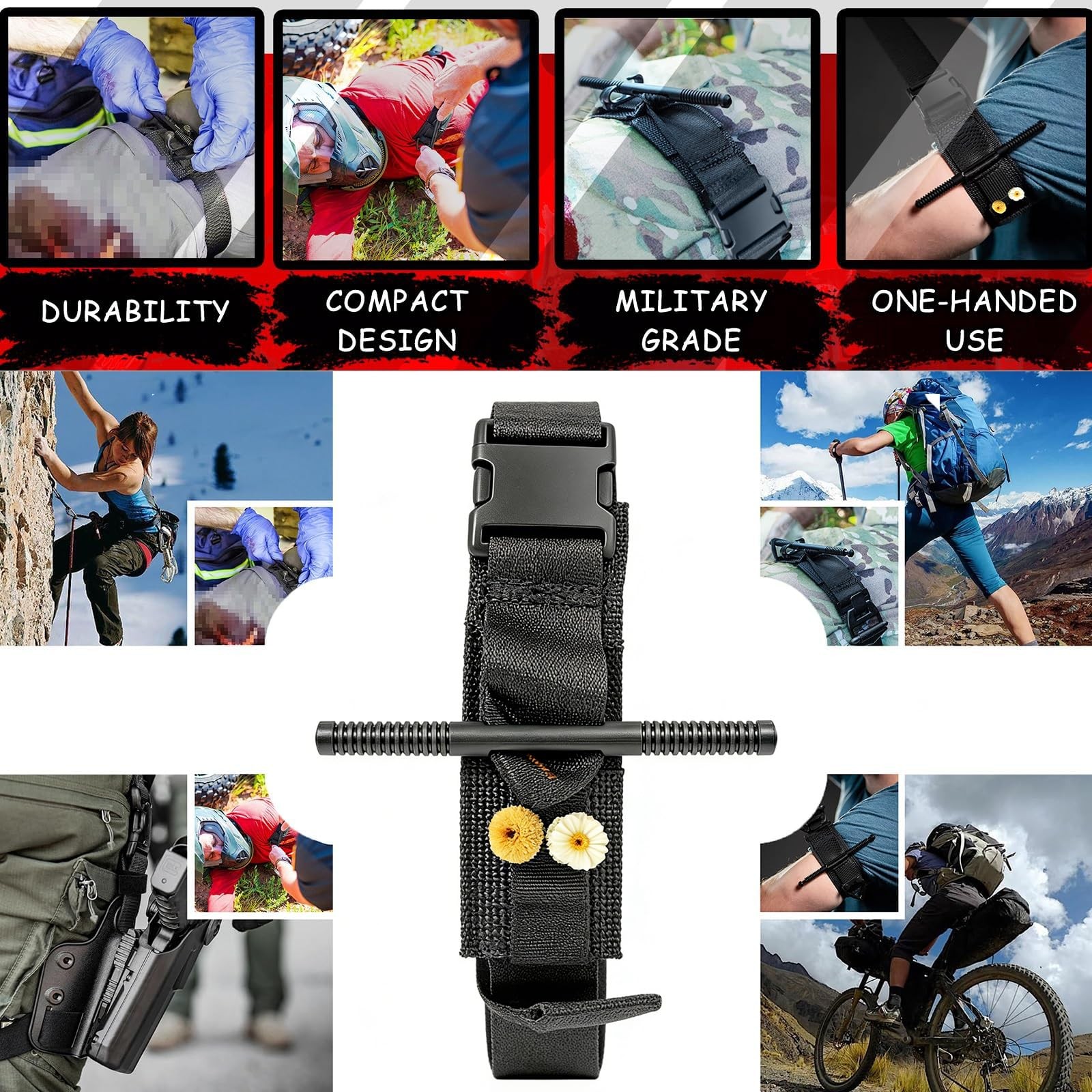 IFAK Trauma Kit with Compression Strap, 6-Inch Bandage, Splint, Outdoor First…