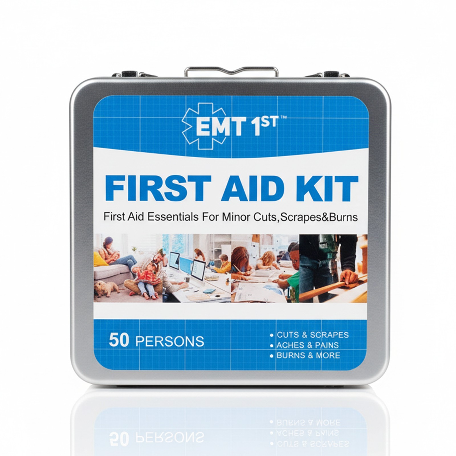 EMT1st First Aid Kit – 272 Piece Wall Mountable Metal Case