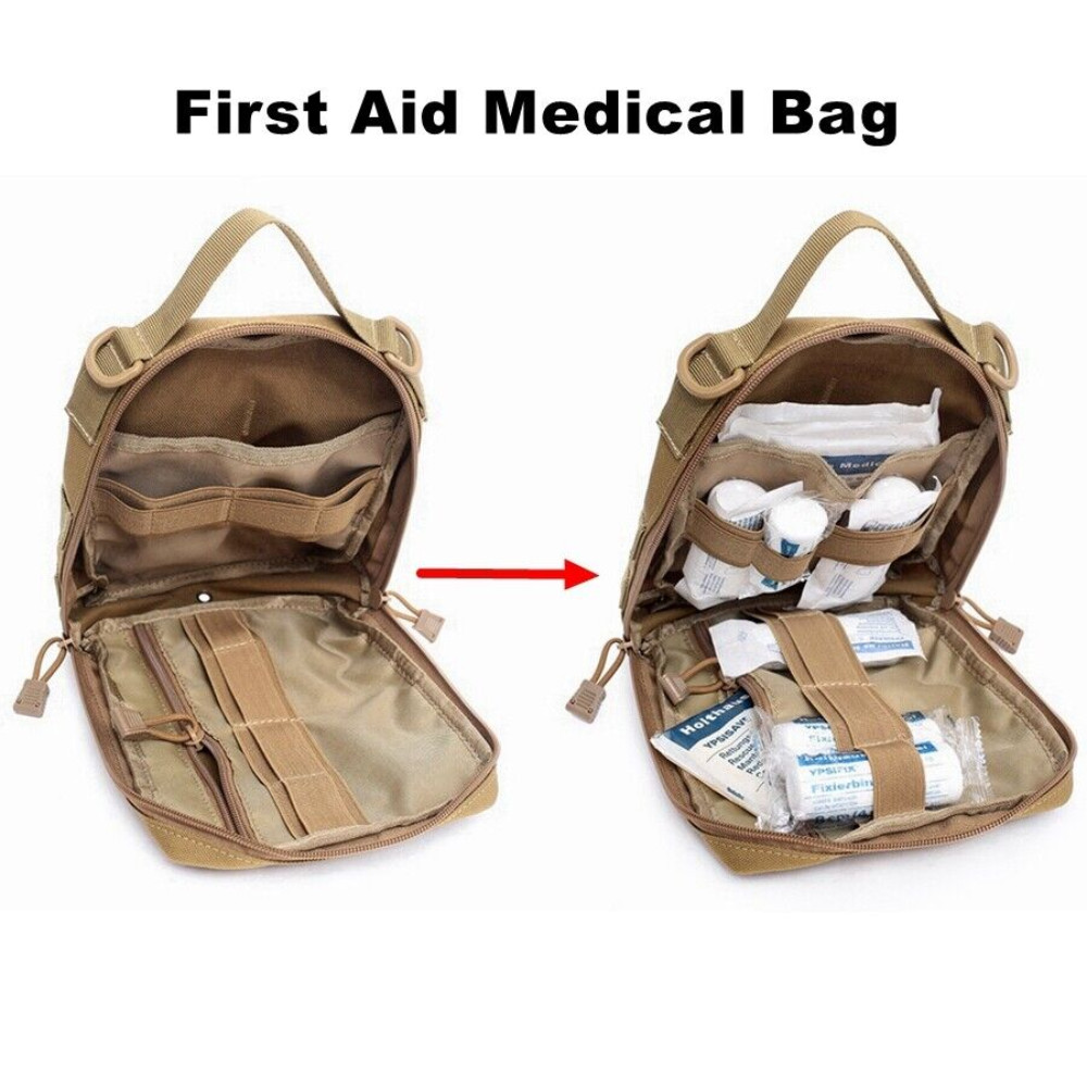 Tactical MOLLE Medical First Aid Kit Utility Pouch Rip-Away EMT IFAK Blowout Bag