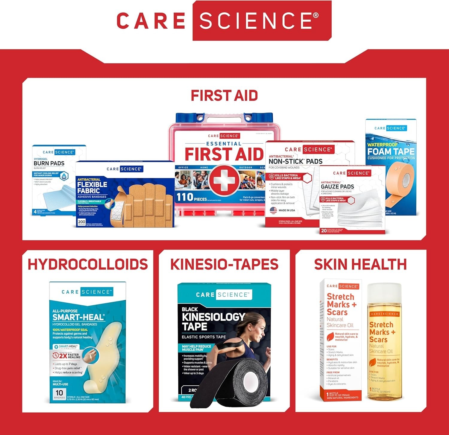 Compact 110-Piece First Aid Kit for Outdoor Adventures & Everyday Emergencies