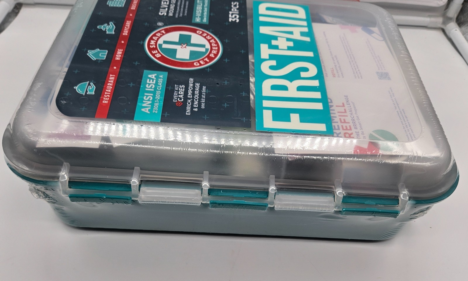 Be Smart Get Prepared 351 Piece First Aid Kit ANSI Class A Wall Mountable Case