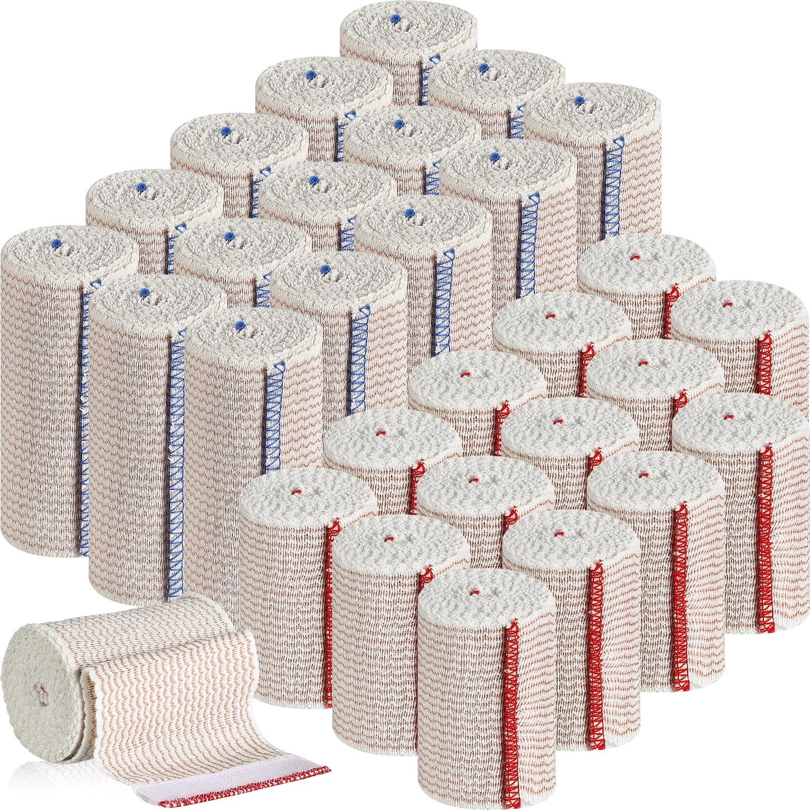 30 Pcs Elastic Bandage Wrap Compression with 3 Inch, 4 Inch in Width