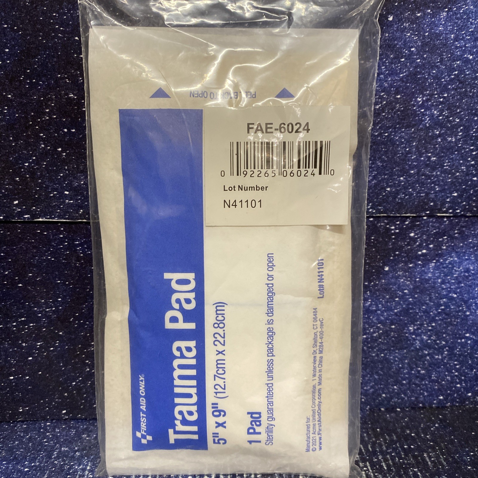 2 Pack – First Aid Only – FAE-6024 – 5 in x 9 in Trauma Pad