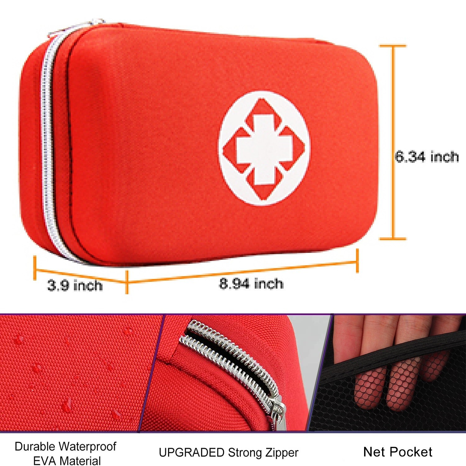 279 Pc EVA Hard Case First Aid Kit Emergency Trauma Military Survival Travel