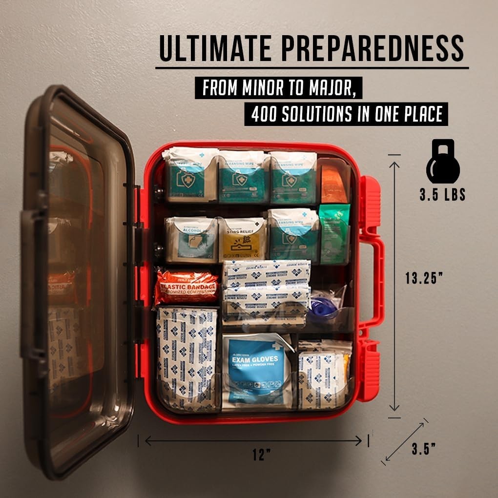 400 Pcs OSHA/ANSI Compliant First Aid Kit Type III Class A Medical Kit Profes…