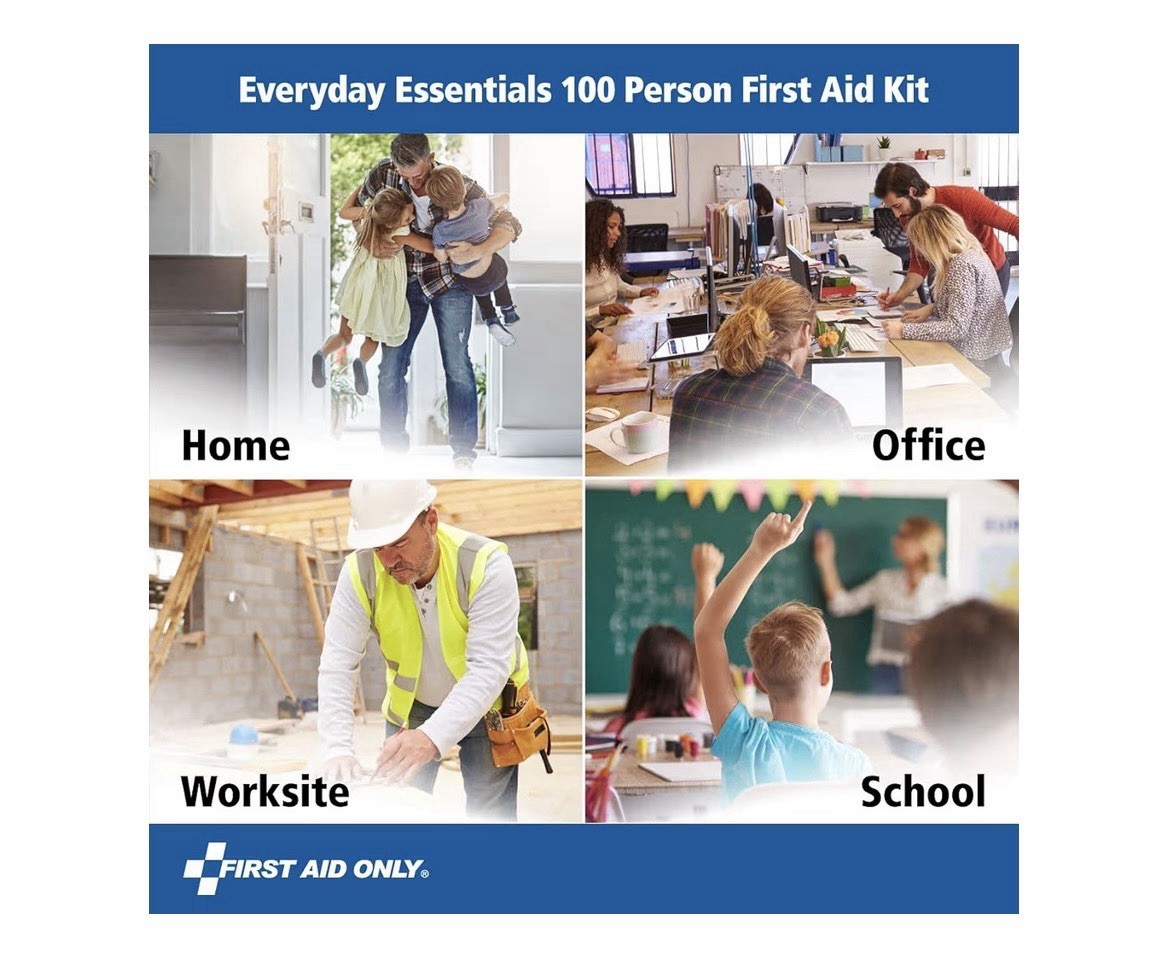 First Aid Only 335 Piece First Aid Kit, OSHA Compliant, All-Purpose 100-Person