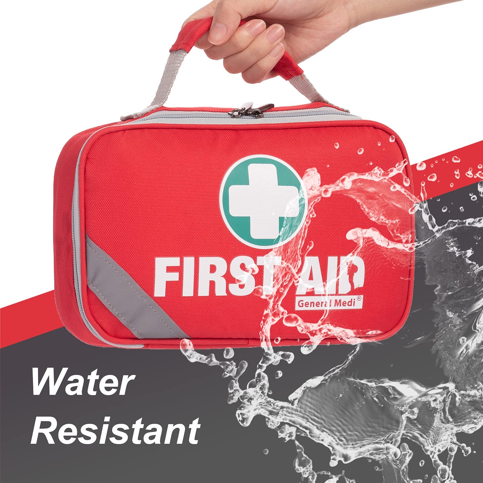General Medi 2in1 First Aid Kit 215 Pcs+43Pcs Mini Emergency Bag Home Car Travel
