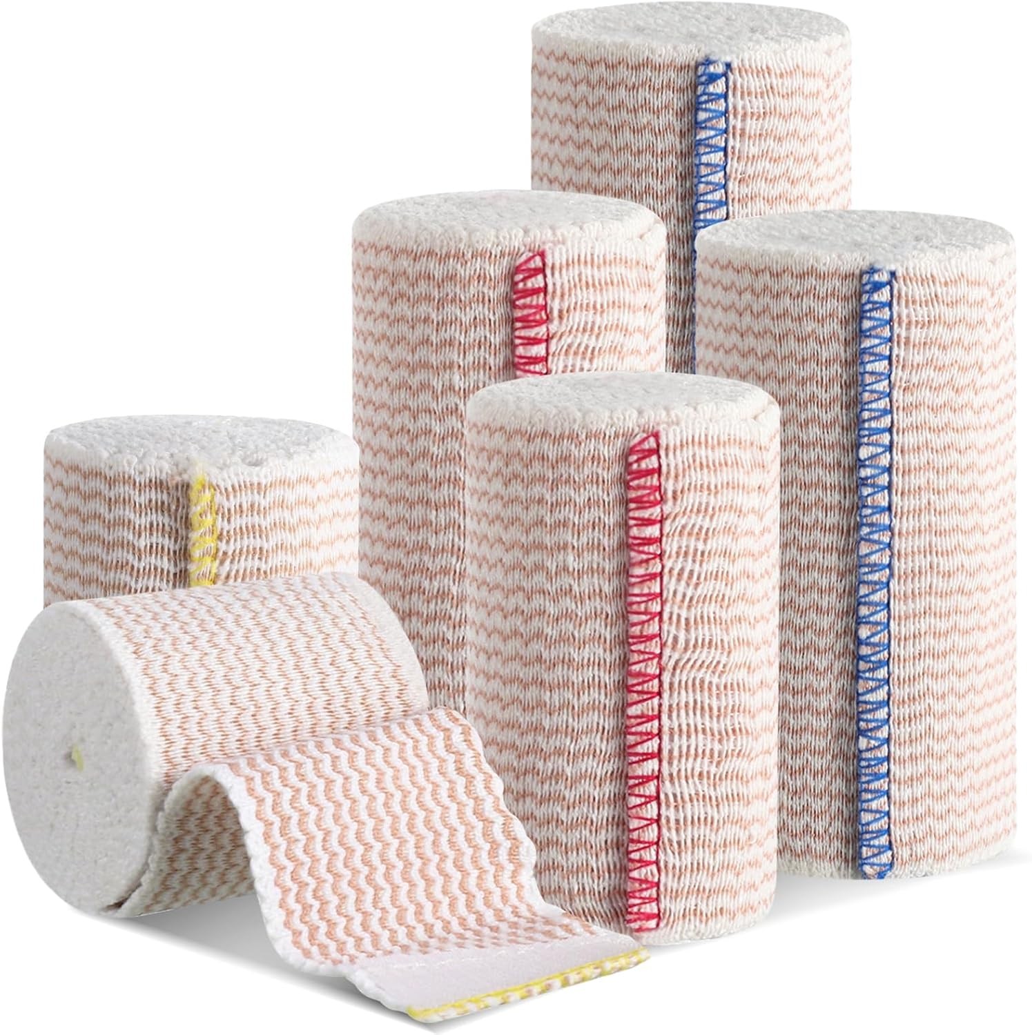 6 Pack Premium Elastic Bandage Wrap, Compression Wrap for Legs,…