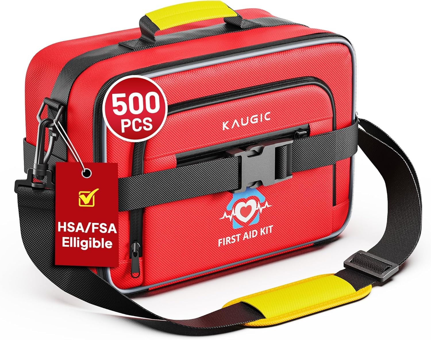 500 PCS First Aid Kit for Car Home Businesses, Well-Organized Emergency Kit, Sur