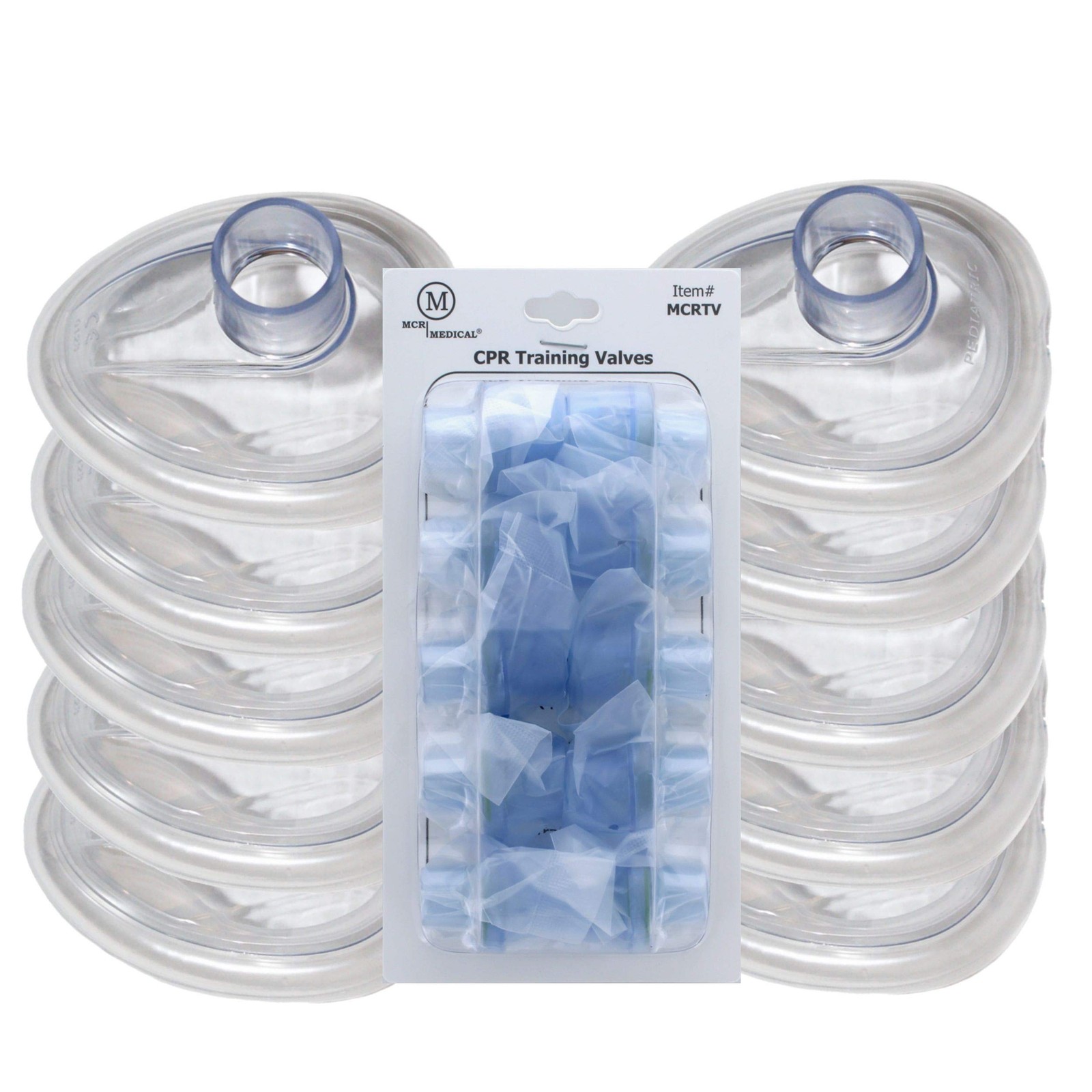 10 Pack Adult CPR Training Masks with Valves – Rescue Breathing Equipment