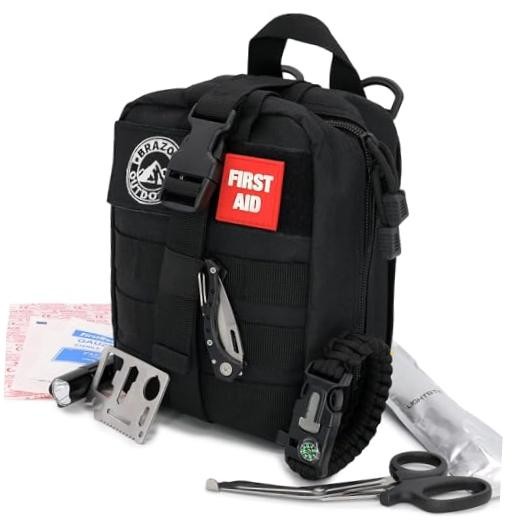 The First Aid Survival Kit, 250 Pieces, Hiking & Camping Essentials, Survival