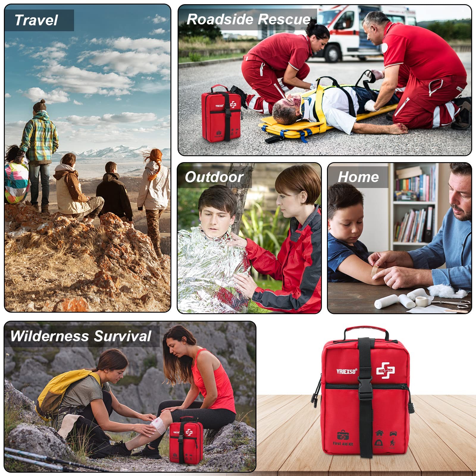 VRIEXSD 400 Piece Large First Aid Kit Premium Emergency Kits for Home, Office…