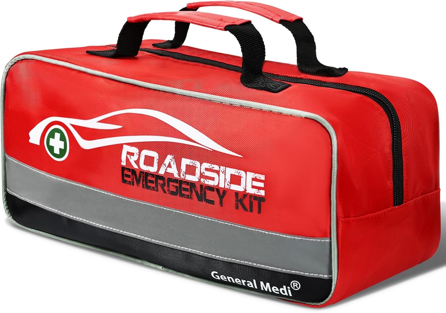 General Medi 127-Pieces Roadside Car Emergency Kit Include Mini First Aid Kit, J