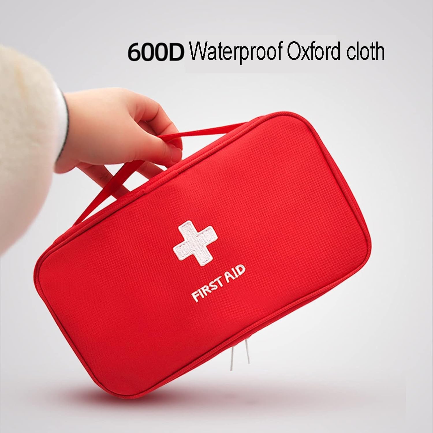 Tomolucky Direct 4Pcs Red Empty First Aid Bag 9 x 5 x 3 inches,