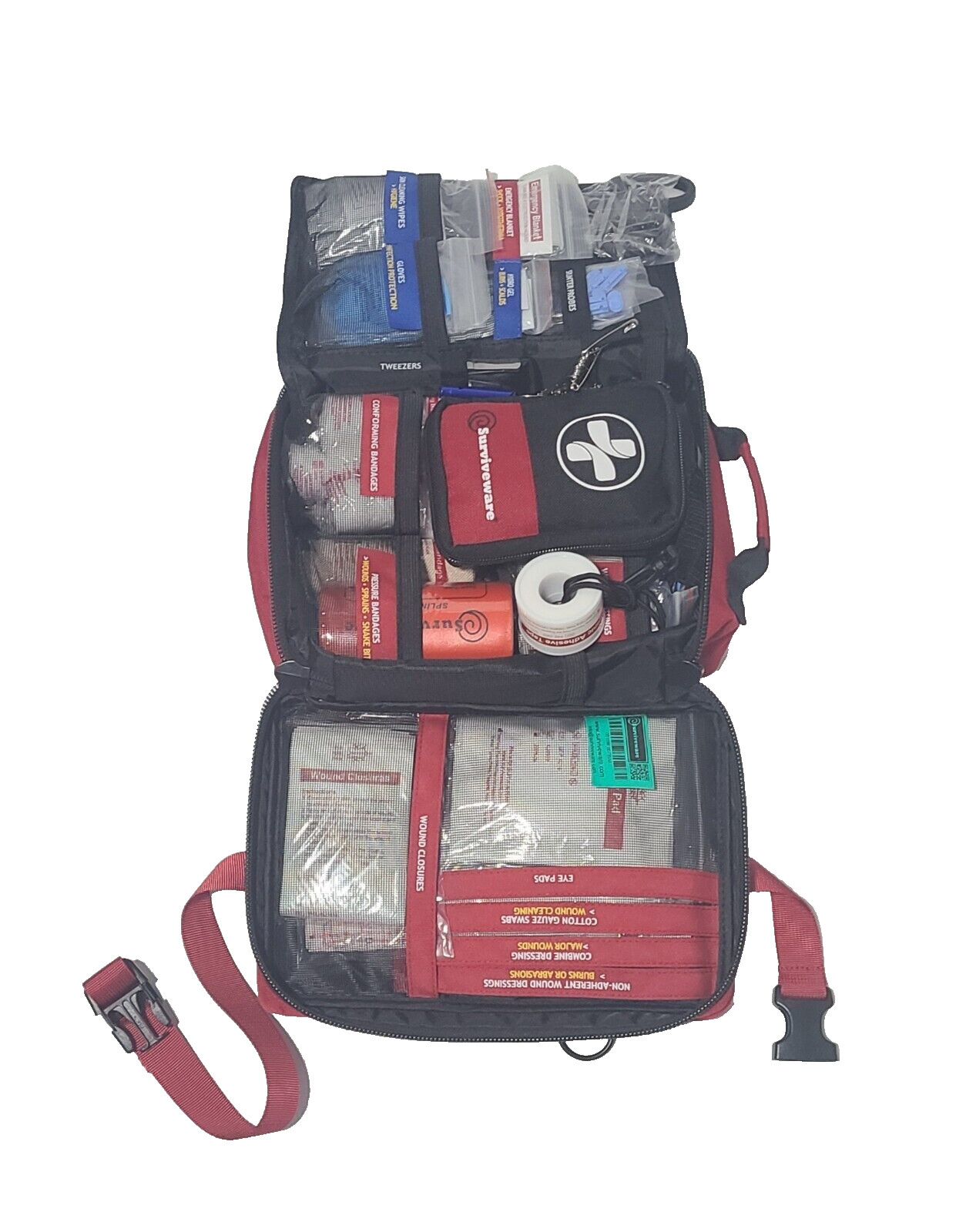 Surviveware FAK002 Travel First Aid Kit – Red