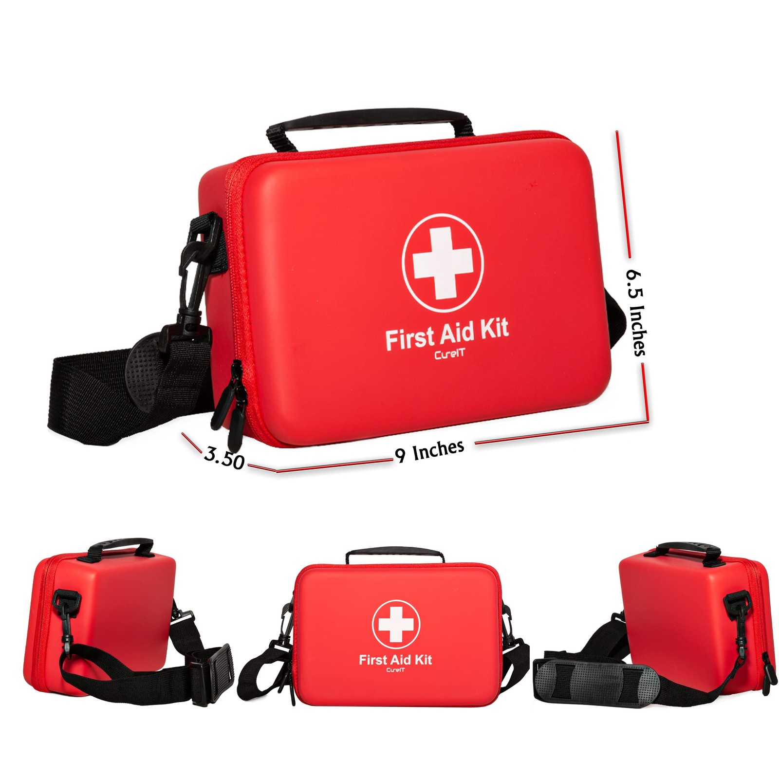 First Aid Kit Travel, Waterproof with Shoulder Straps for Easy Carry – Ideal for