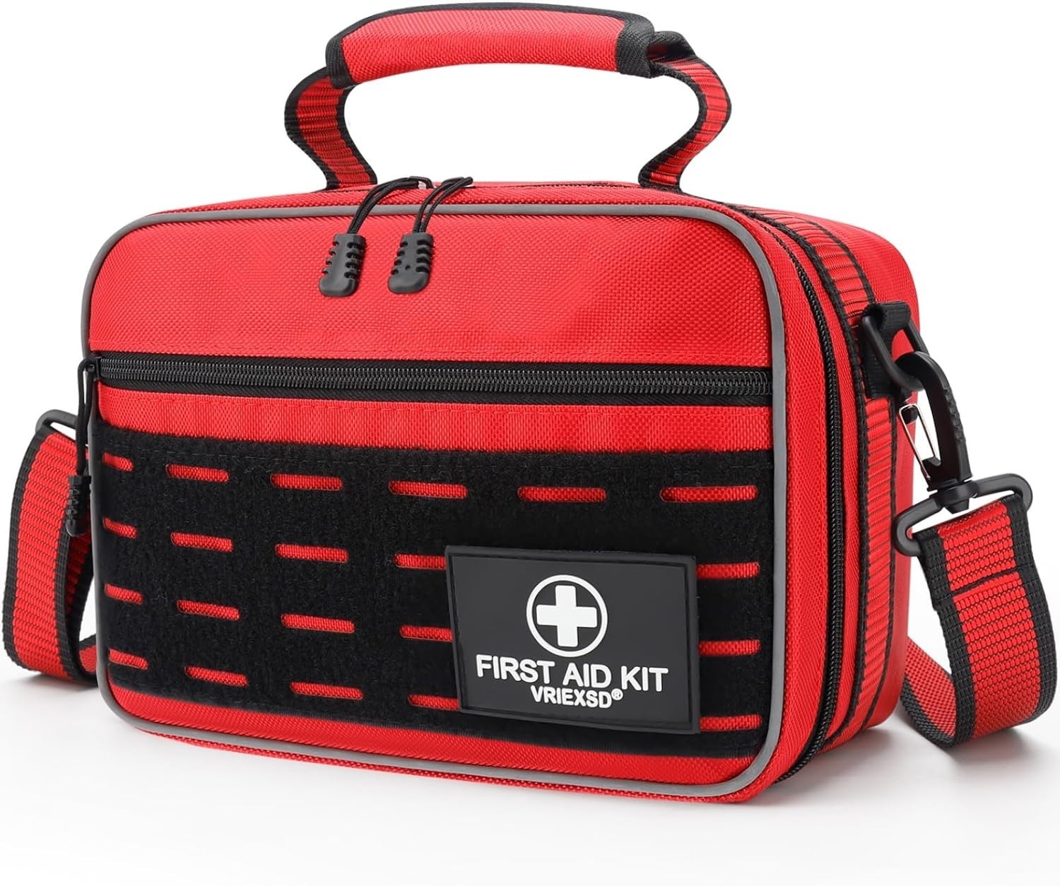Tactical First Aid Kit – Emergency Medical Trauma, 450 PC Survival Pack, Camping