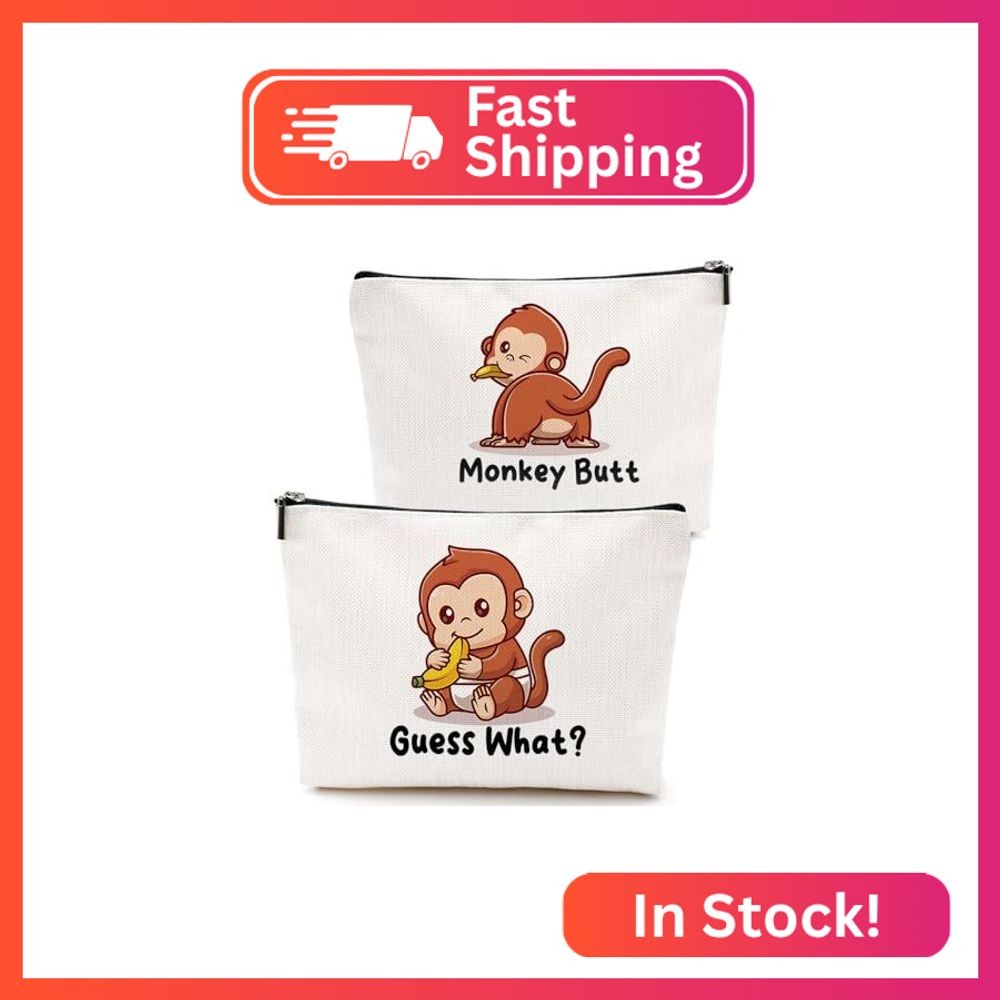 Funny Cute Makeup Bag Monkey Gifts for Girls Monkey Supplies Accessories Cosmeti