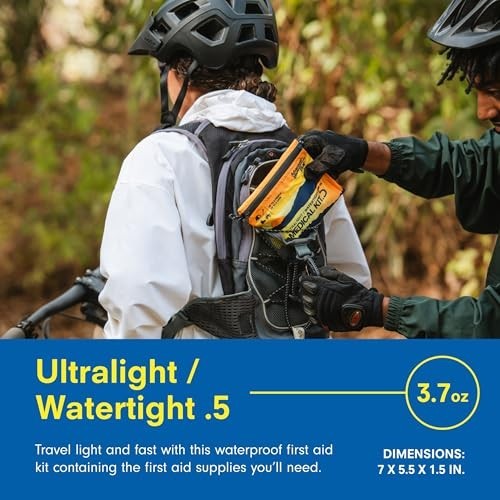Ultralight First Aid Kit 1 Count Waterproof DryBag Bandages Moleskin Hiking