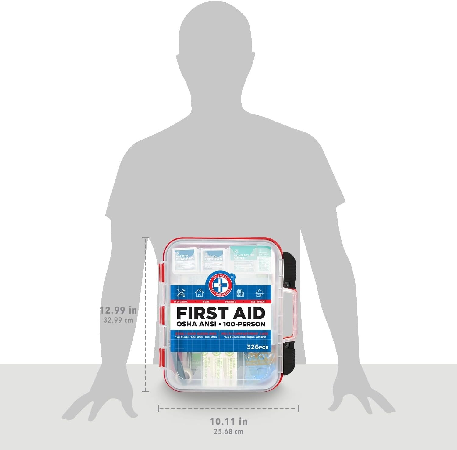 Compact 326-Piece First Aid Kit for Office, Home, and Outdoor – FSA/HSA Approved