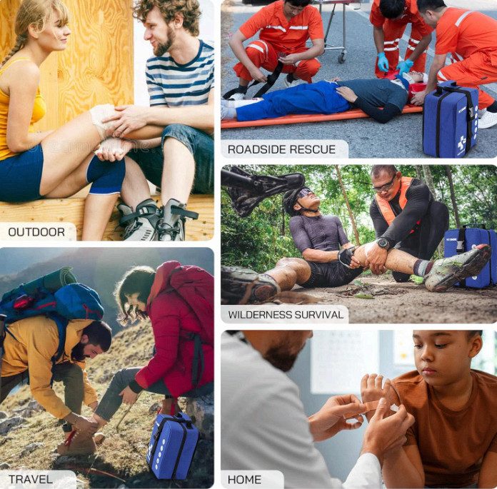 506PCS 4-in-1 First Aid Kit for Home, Car, Travel & Outdoor Emergencies
