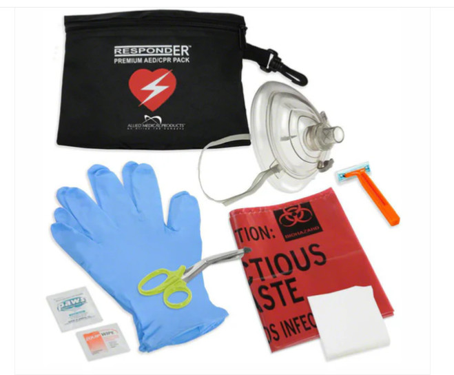 RespondER 38286 Premium CPR/AED Pack – Mask in Nylon Pouch – NEW