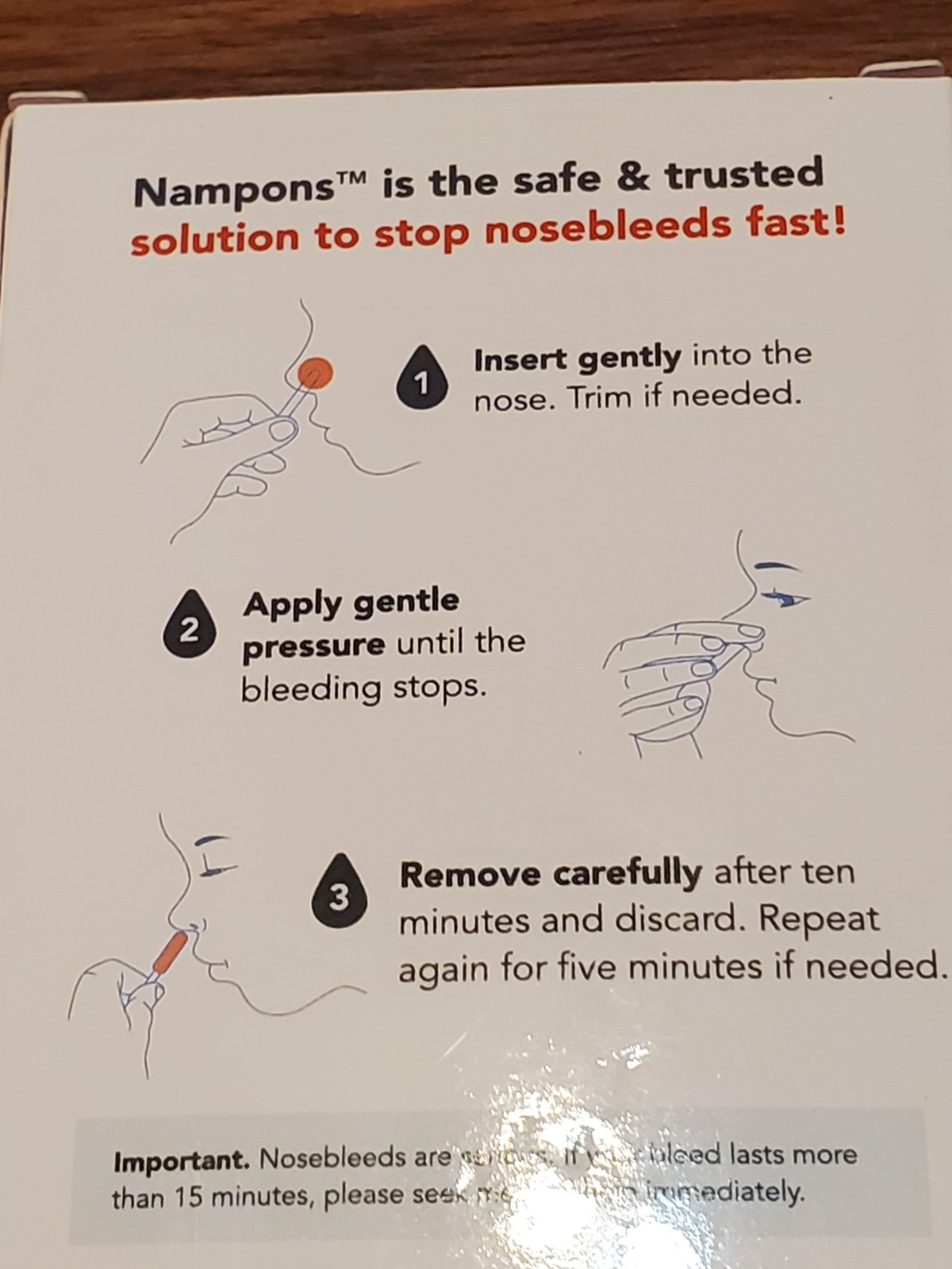 12-Pack Nampons Kids Stop Nosebleed Small