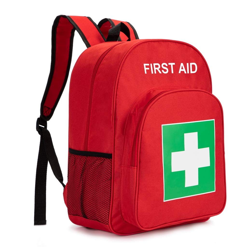 Red Bag First Aid Backpack Empty Treatment First Responder Trauma Bags for Ca…