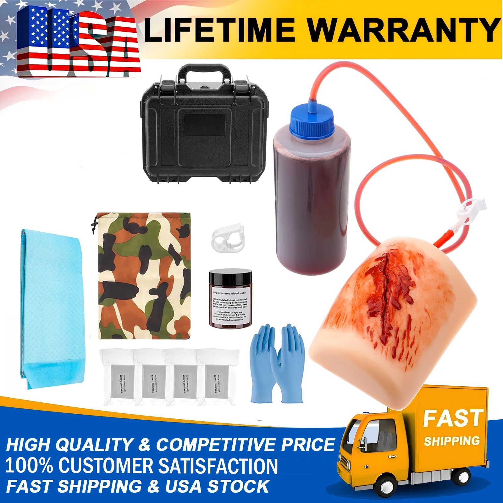 Wound Trainer Medical Practice Wound Model Teaching Model Trauma Wound Bleed Kit