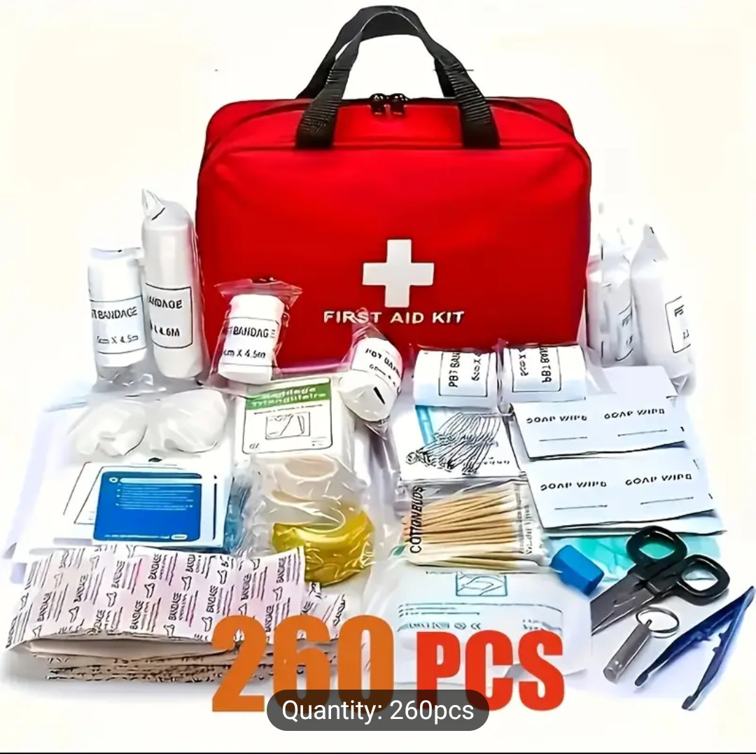 260pcs Deluxe First Aid Kit – Essential Emergency Supplies