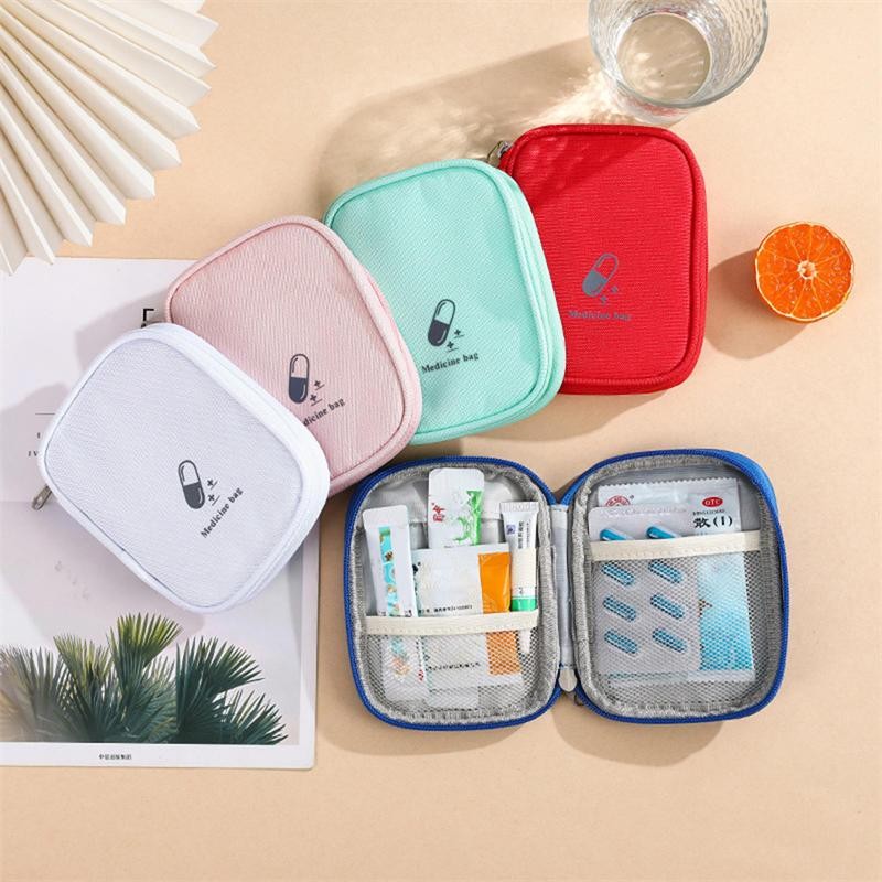 Portable First Aid Kit Travel Mini Medical Pouch Emergency Pill Organizer