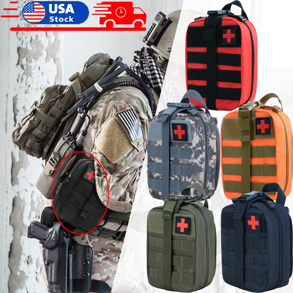 Tactical MOLLE Rip Away EMT Medical First Aid IFAK Pouch Utility Bag (Bag Only)