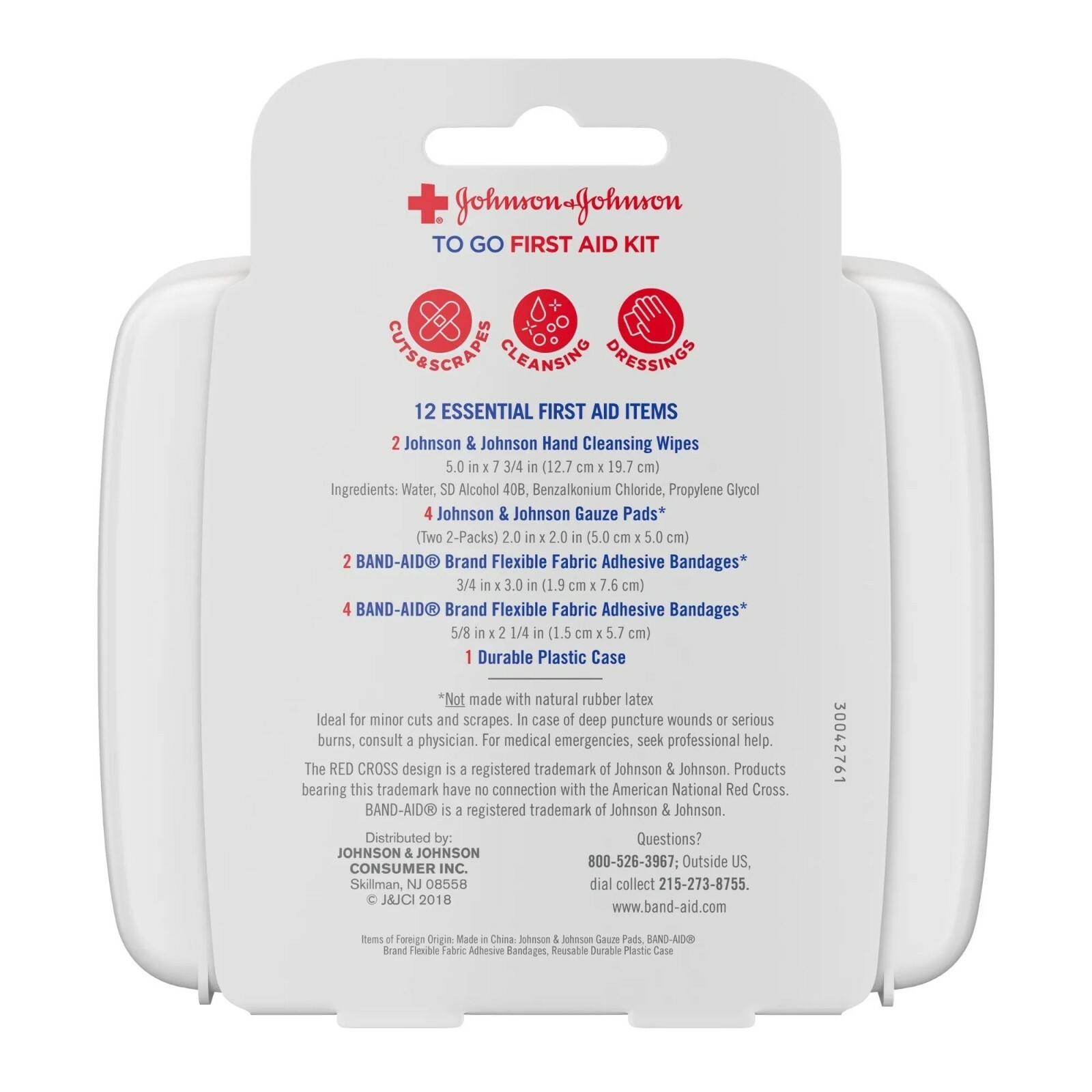 *6-Pack* Johnson & Johnson First Aid 12 Item Travel Portable Kit To Go 100829573