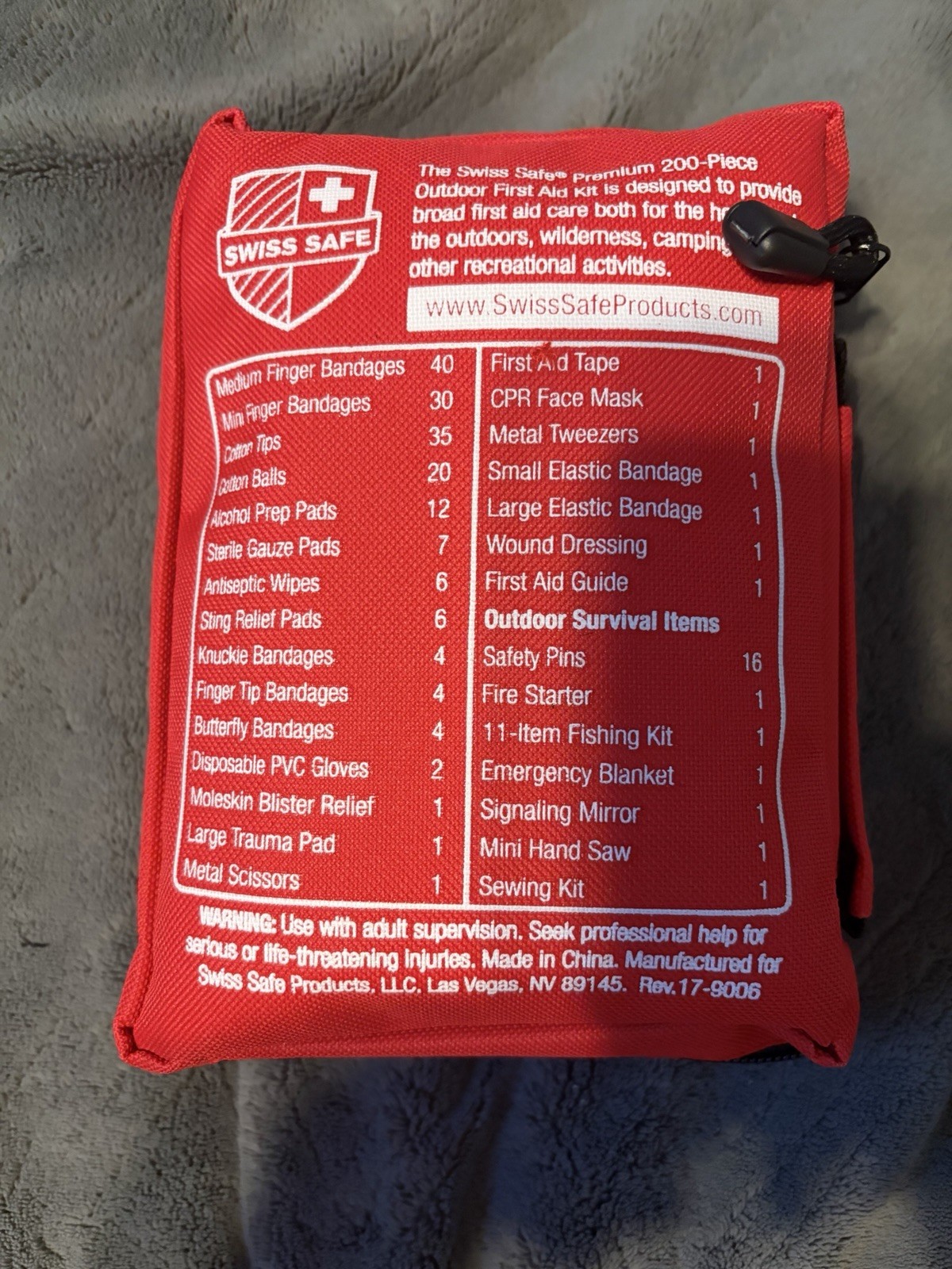 First Aid Kit 200 Pcs Camping Emergency Survival Kit for Car Home Office Hiking