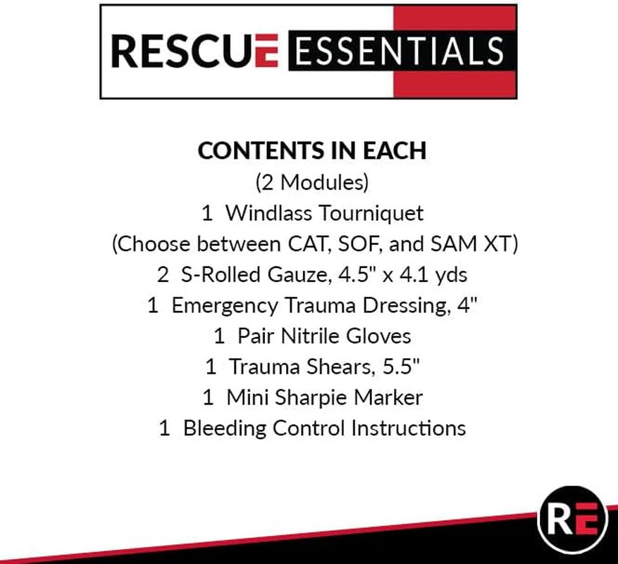 Stop the Bleed Kit – Dual Treatment for Trauma with Tourniquet, Gauze, Pressure
