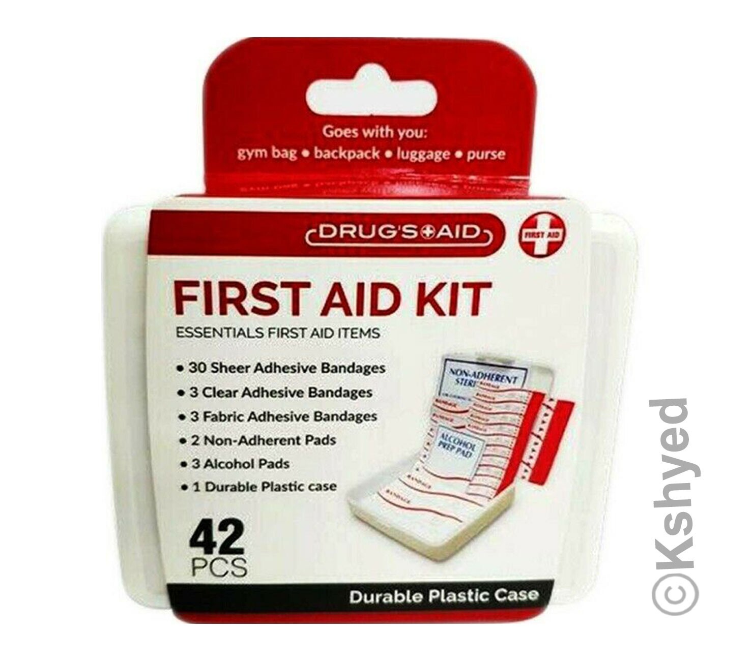 84PCS Essential First Aid Kit Emergency Bag Home Car Office Travel Size (2 Pack)
