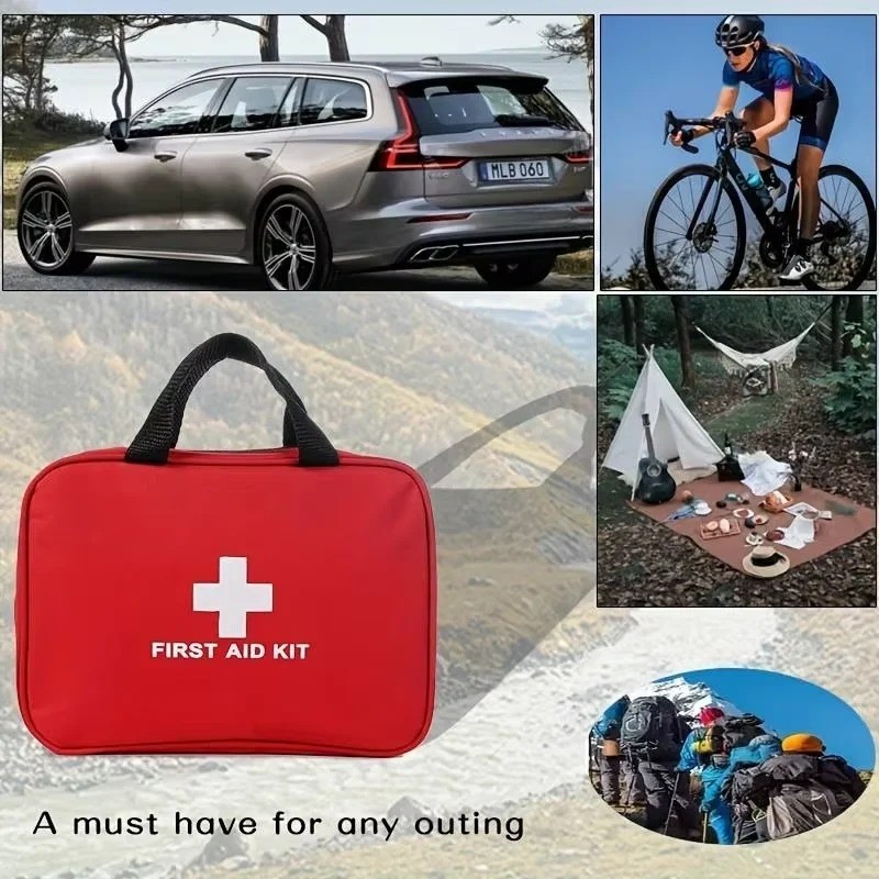 184pcs First Aid Kit, Multi-purpose Emergency Medical Supplies Portable Medical