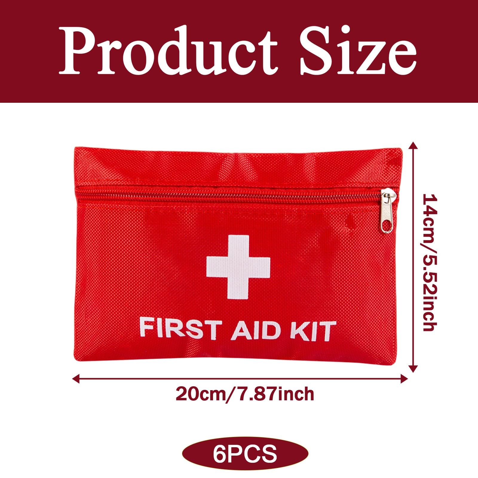 6 Pack Empty First Aid Kit Bag, Small First Aid Pouch Bulk, Water Resistant T…