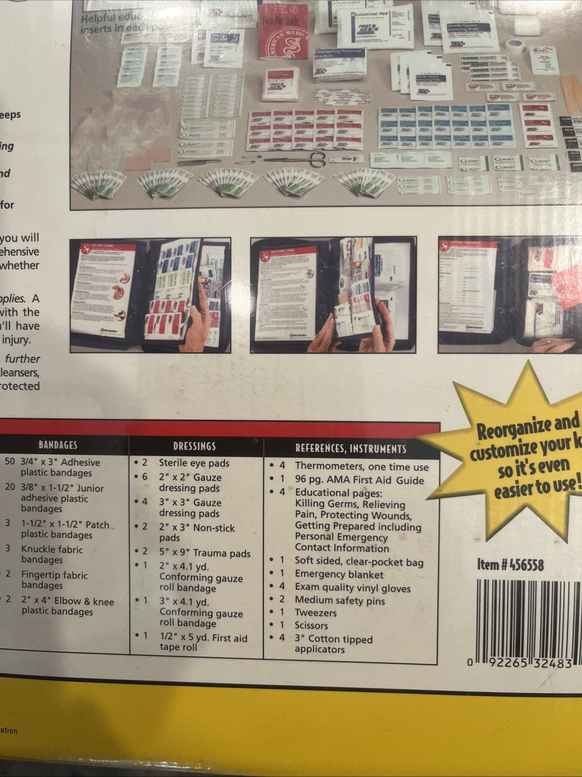 Travel Aid Kit / 212 Pieces / All Purpose & Outdoor / New