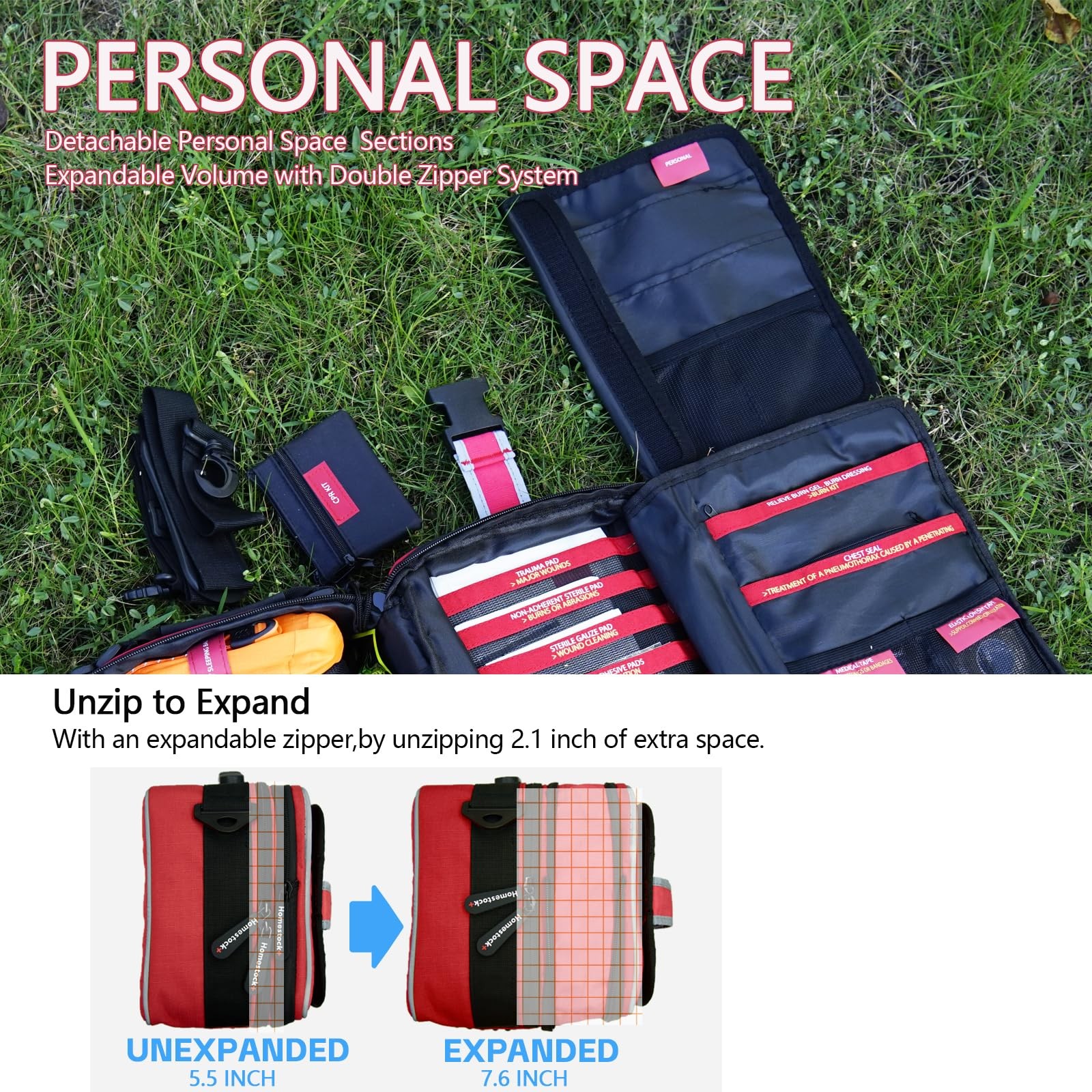 Advanced Comprehensive First Aid Kit with Well Organized Labelled Compartment…